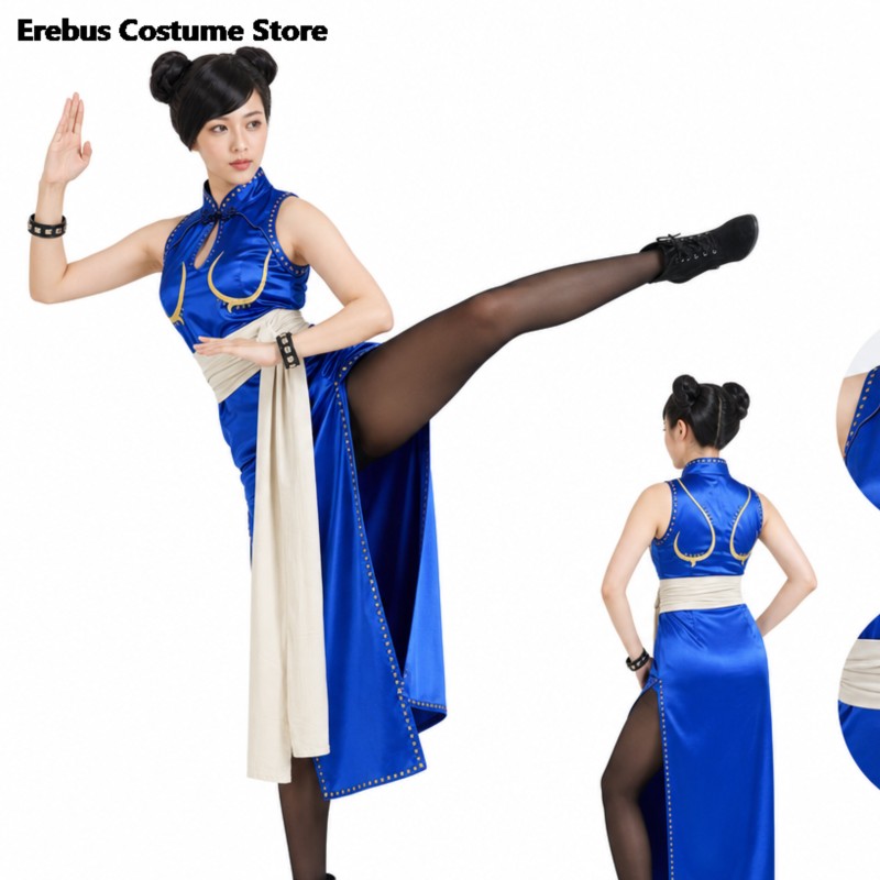 Live Action Anime Cosplay - Adult Sexy Chun Li Cosplay Costume