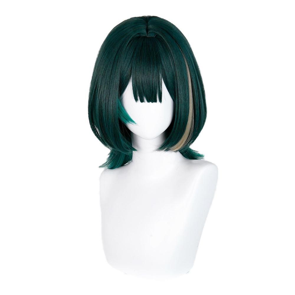 Anime Cosplay Mujer - Anime Nefer Cosplay Wig Green Highlights