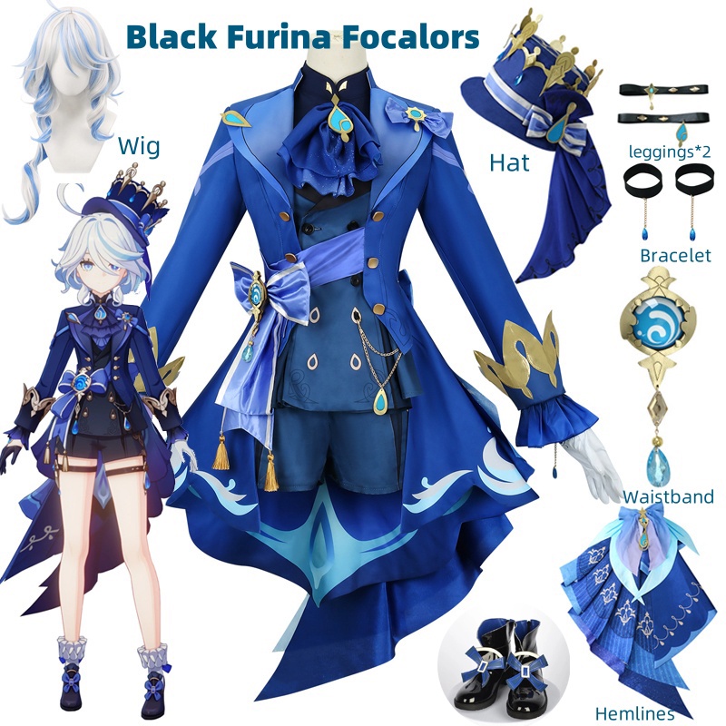 Furina Cosplay Costume Wig Hai - огляд і ціна Anime Cosplay Shop