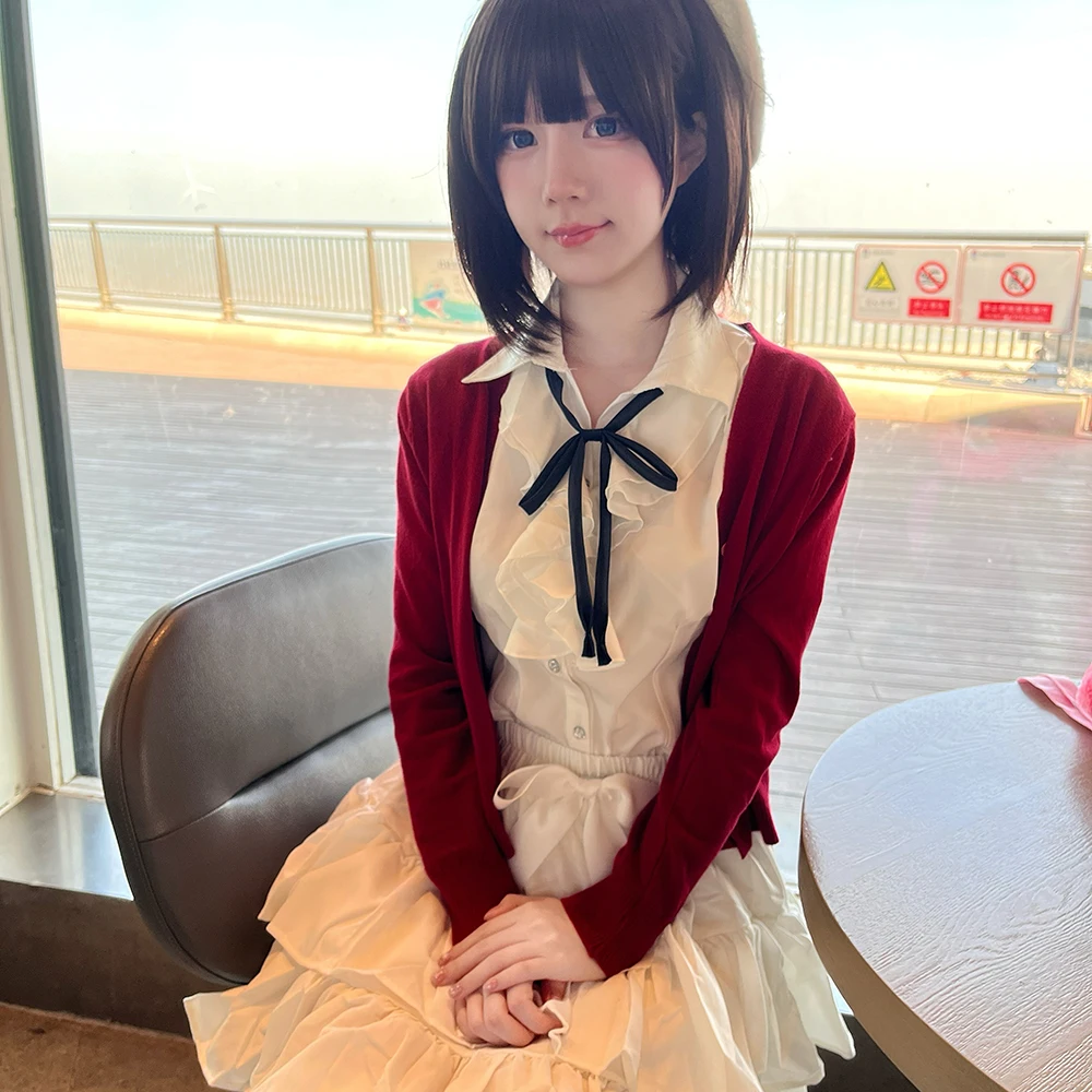 Girl Red Coat Shirt Skirt Set  - огляд і ціна Anime Cosplay Girls
