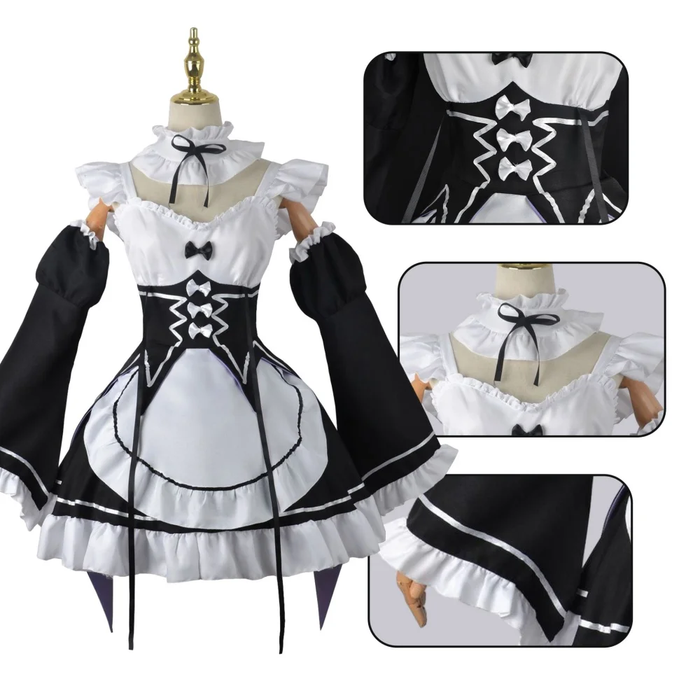 Anime Ram Rem Maid Cosplay Re  - огляд і ціна Anime Cosplay Live